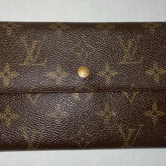 Louis Vuitton Brown Signature Long Wallet with Coin,Card and Pen Holder Vintage - Picture 1 of 11